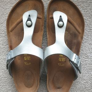 Birkenstock Gizeh - silver - size 41